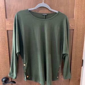 Pink clover side snap shirt